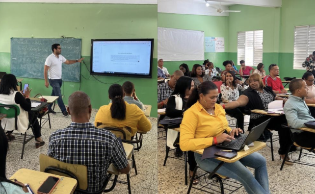 DocencIA classroom session in a Dominican public school